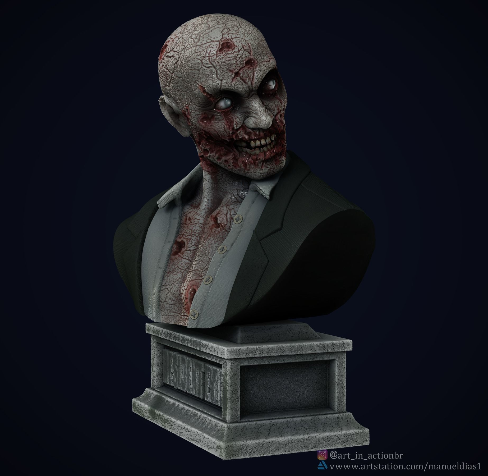 RESIDENT EVIL - FIRST ZOMBIE 3D print model_1