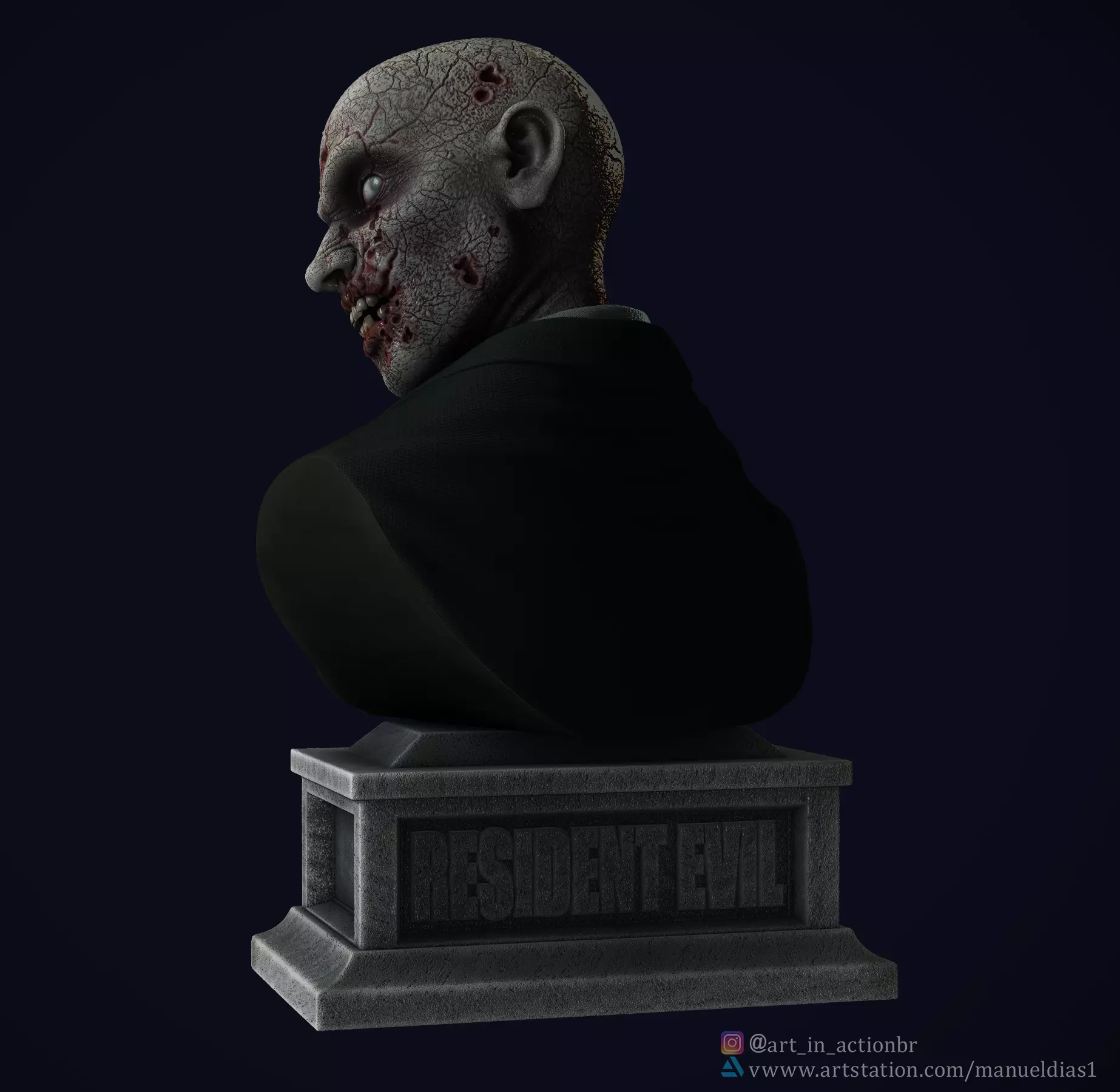 RESIDENT EVIL - FIRST ZOMBIE 3D print model_0
