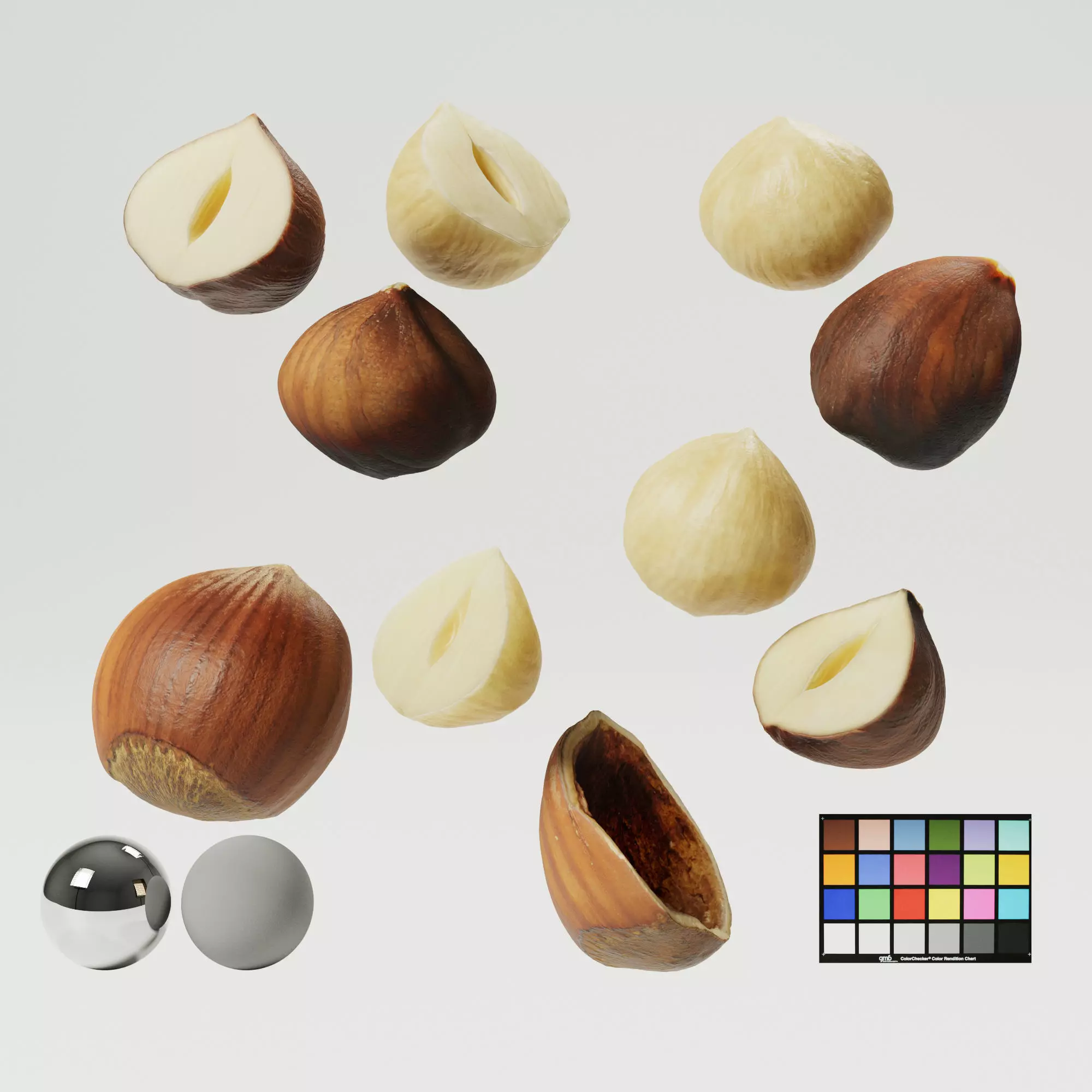 Hazelnuts - Var02 3D model_0