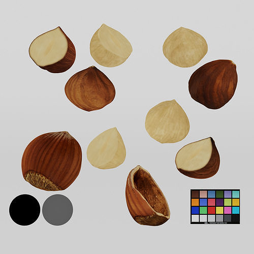 Hazelnuts - Var02 3D model 3