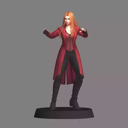 Scarlet Witch Avengers Endgame LOW POLY 