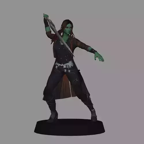 Gamora Avengers Infinity War LOW POLY 