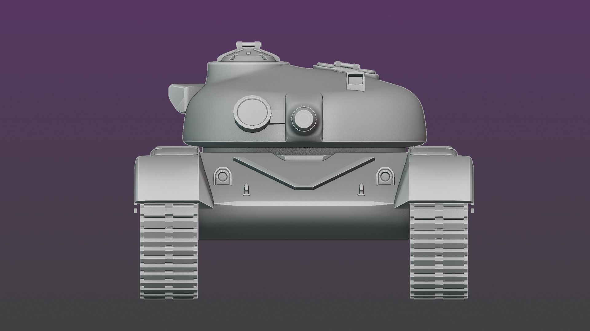 T-72 Tank  Low-poly 3D model_4