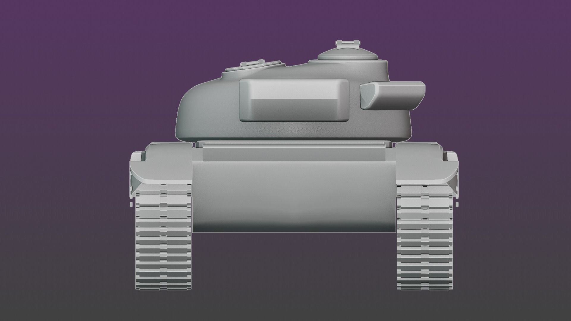 T-72 Tank  Low-poly 3D model_5