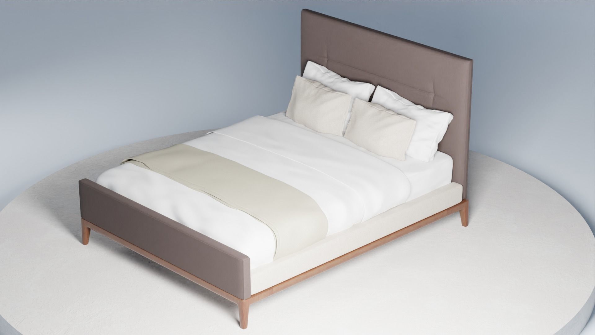 West Elm Parker Bed 3D model CGTrader