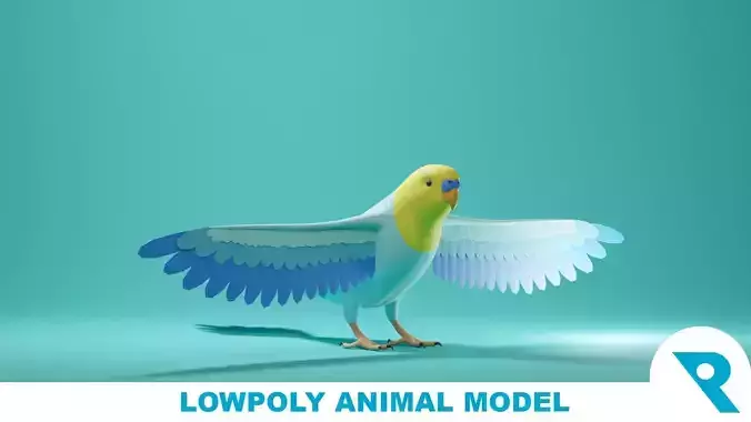 Budgie Base Mesh Low-poly 3D model