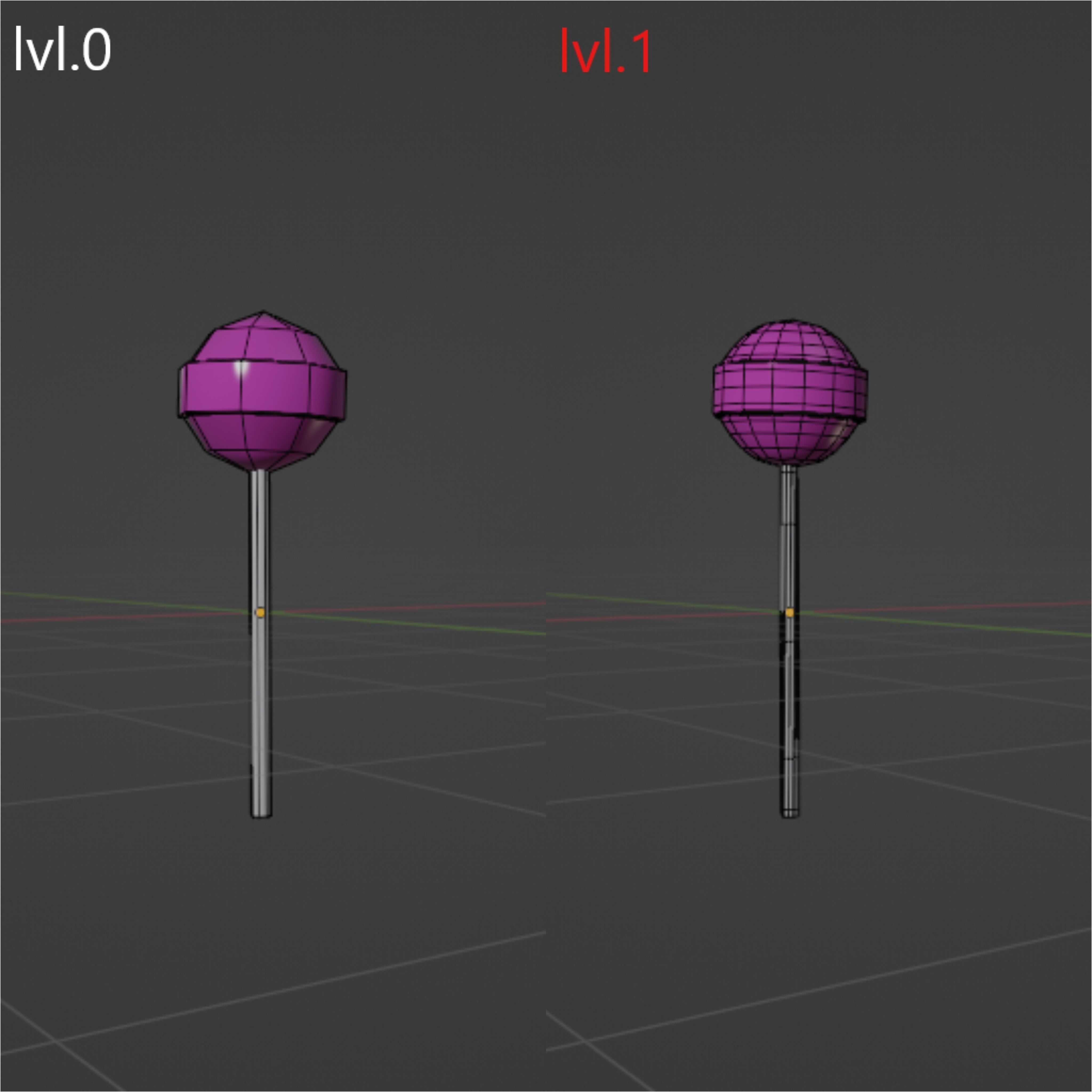 Lollipop on stick Free low-poly 3D model_5