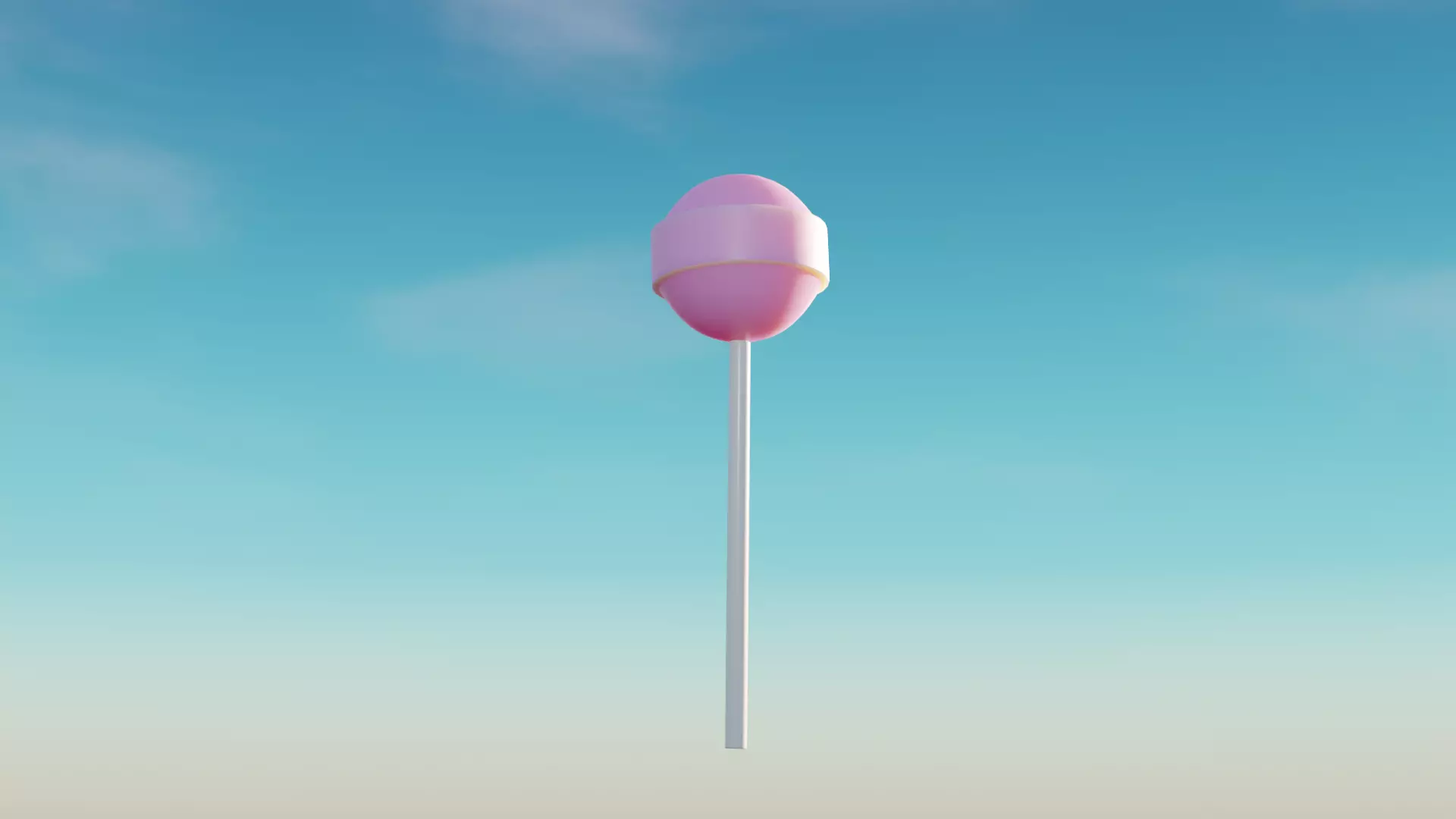 Lollipop on stick Free low-poly 3D model_0