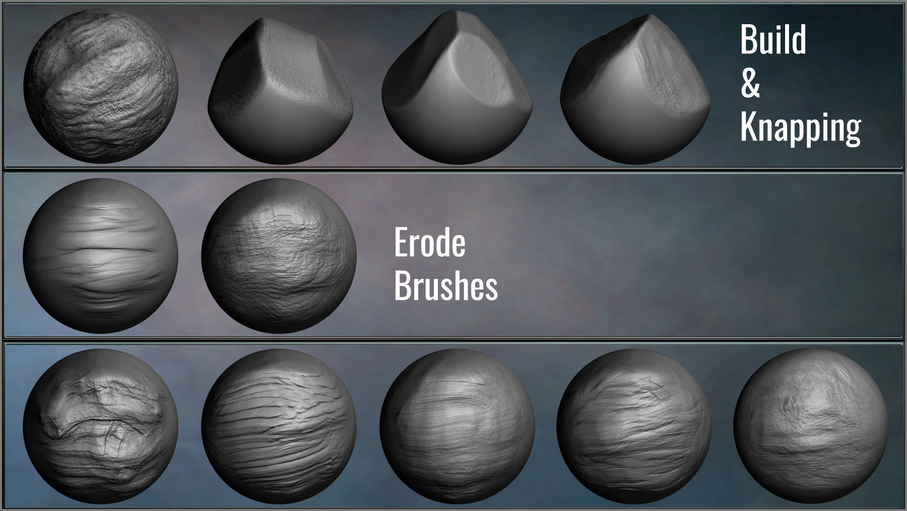 Stone Maker for ZBrush 171 ZBrush Brushes And 50 Alphas Texture_11