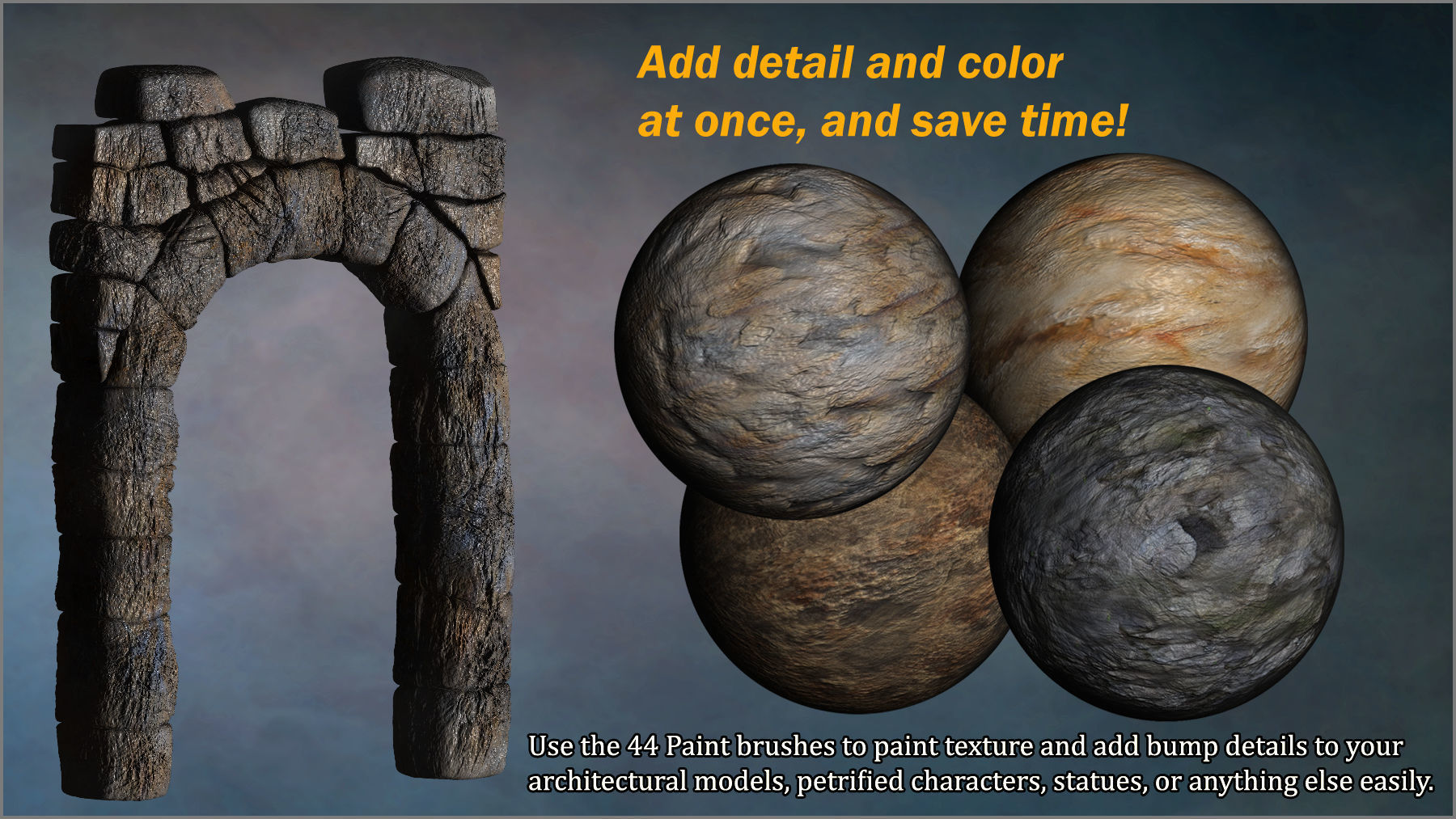 Stone Maker for ZBrush 171 ZBrush Brushes And 50 Alphas Texture_2