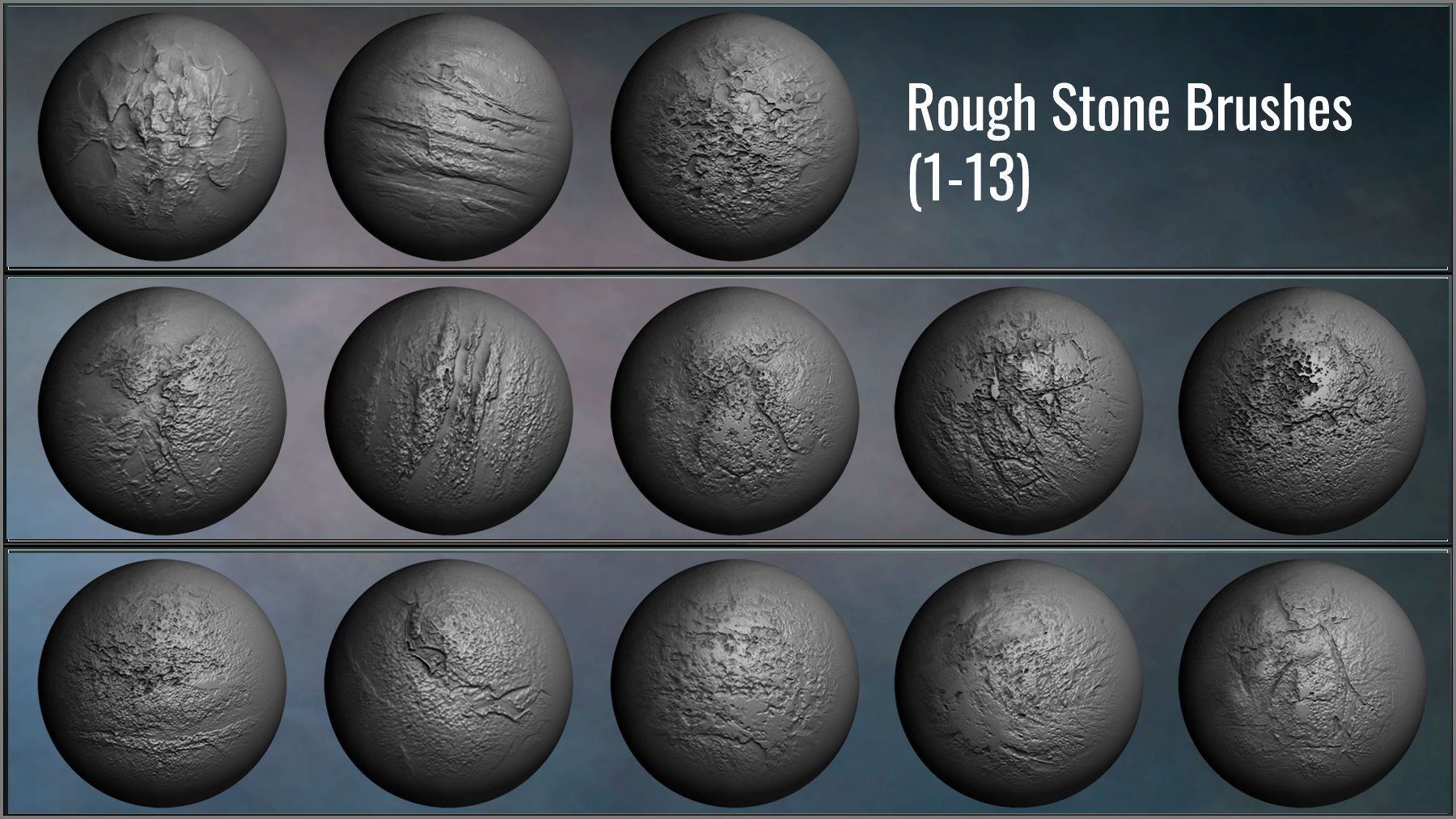 Stone Maker for ZBrush 171 ZBrush Brushes And 50 Alphas Texture_15