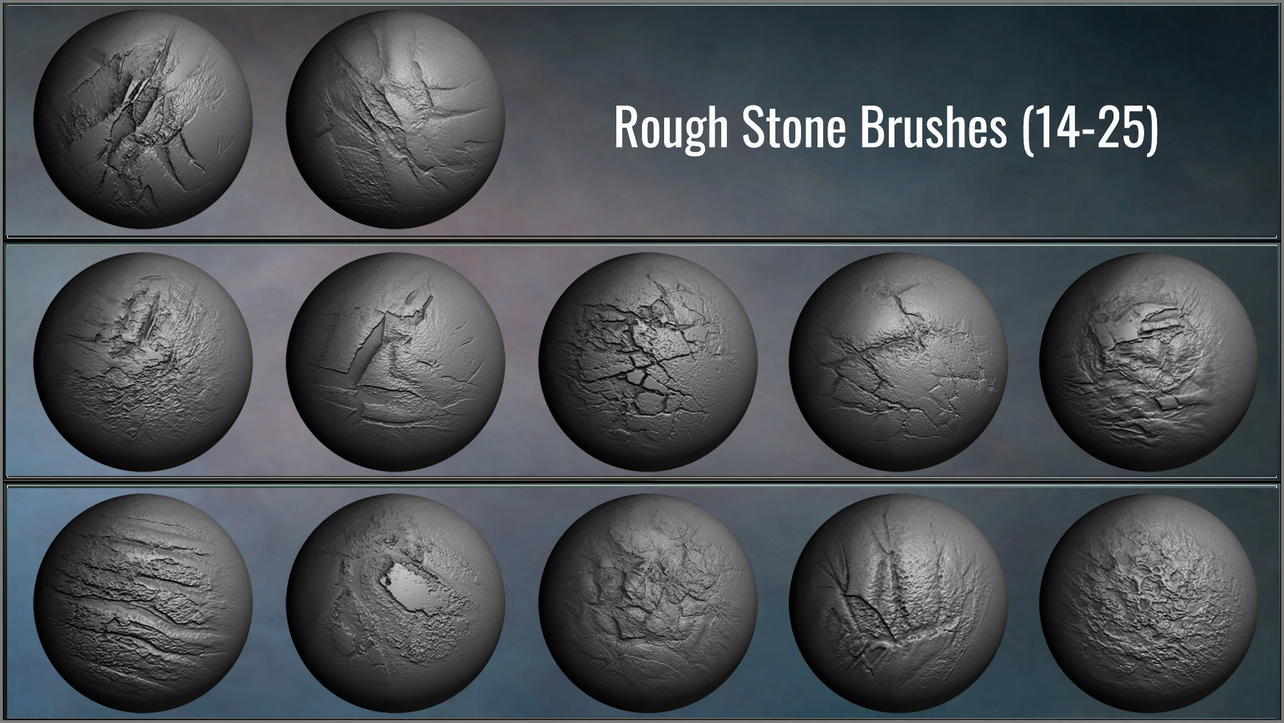 Stone Maker for ZBrush 171 ZBrush Brushes And 50 Alphas Texture_16