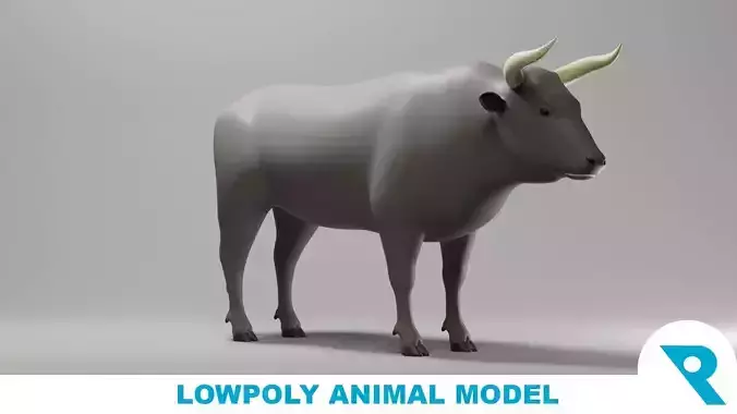 Bull Base Mesh Low-poly 3D model