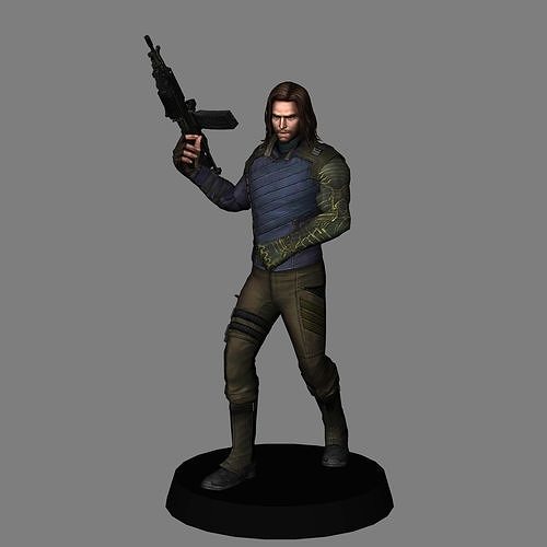 Wintersoldier Avengers Endgame LOW POLY  3D print model