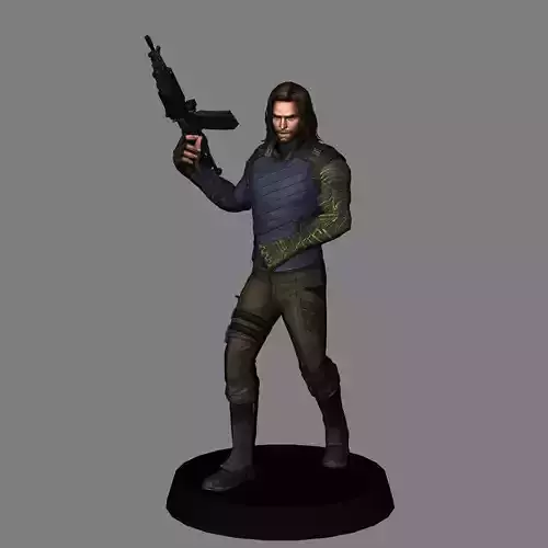 Wintersoldier Avengers Endgame LOW POLY 