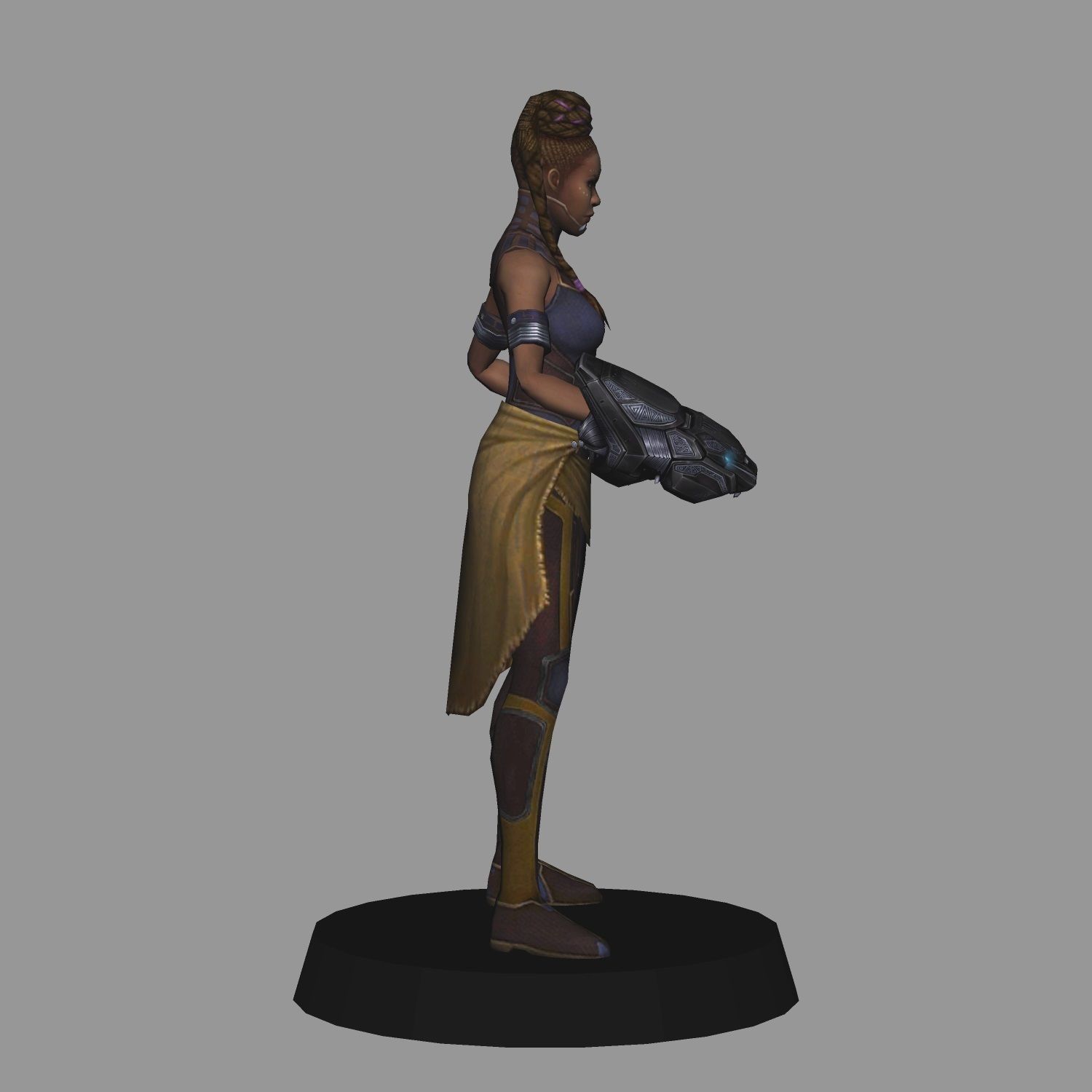 Shuri Avengers Endgame LOW POLY 3D print model_4