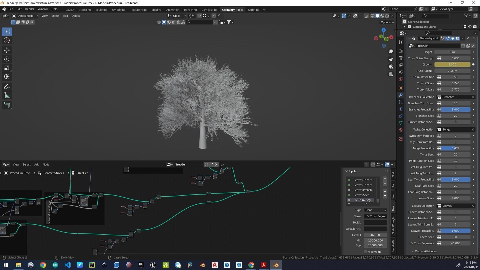 Procedural Tree 3D model_15