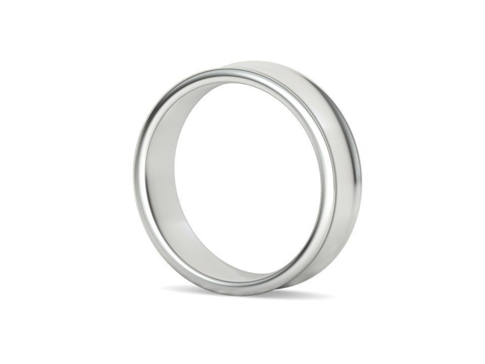 Concave Plain Band 6mm wide 4-13us sizes 3dmodel 3D print model_24