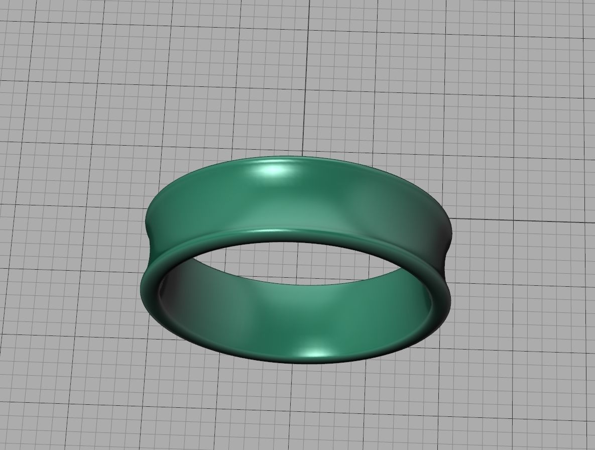 Concave Plain Band 6mm wide 4-13us sizes 3dmodel 3D print model_18