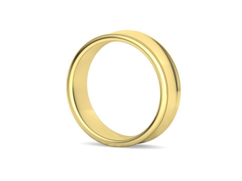 Concave Plain Band 6mm wide 4-13us sizes 3dmodel 3D print model_23