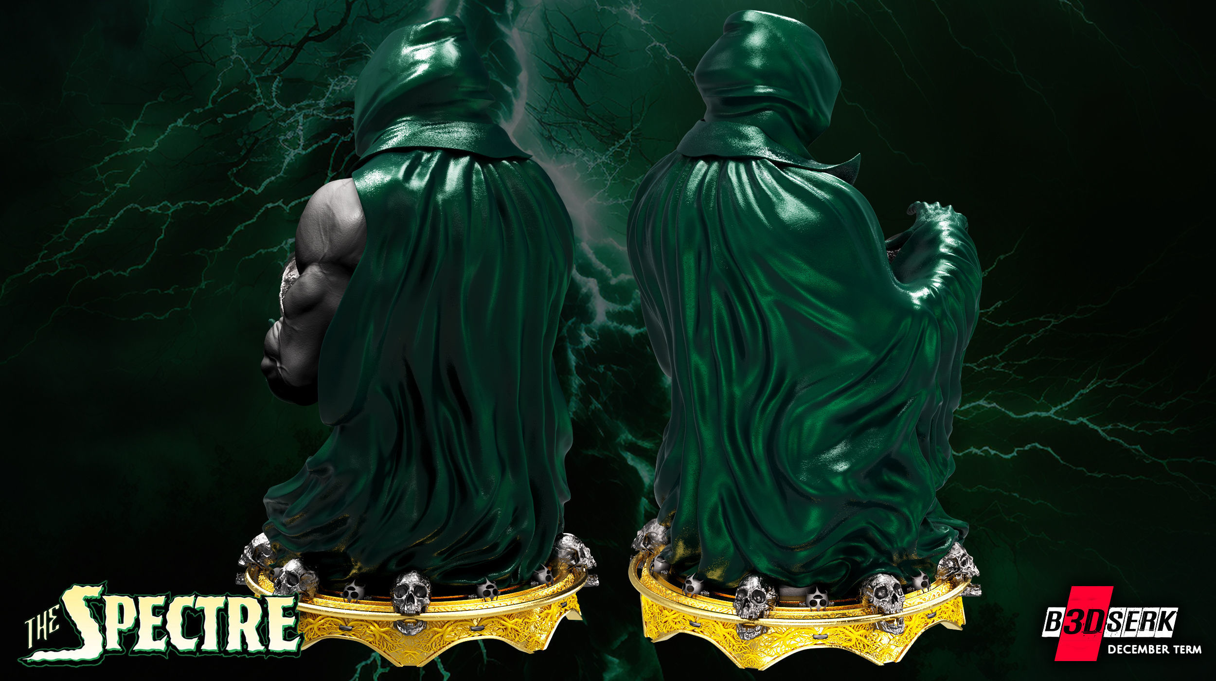 B3DSERK December term 2022 The Spectre Bust ready for printing 3D print model_2