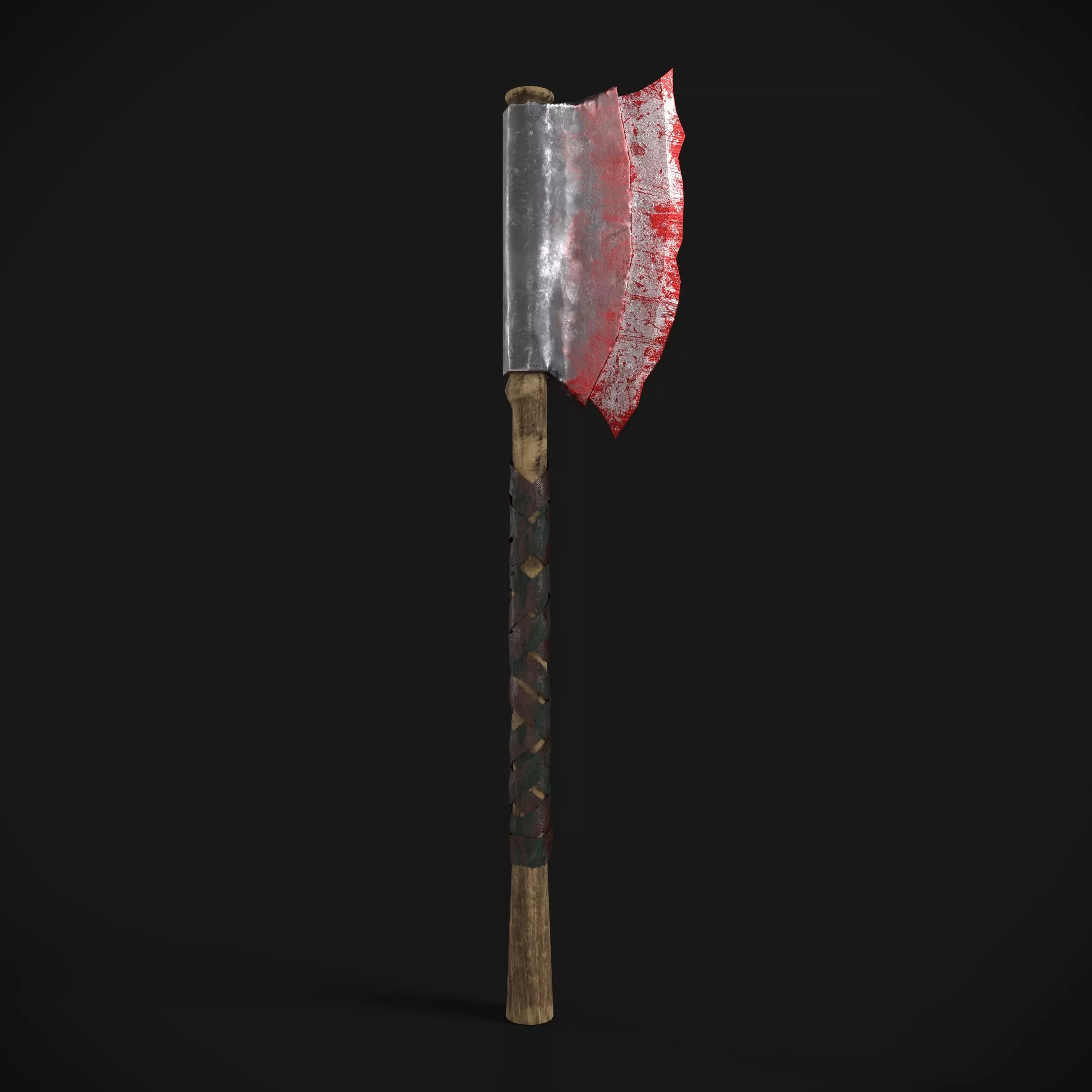 Diablo Style Two Handed Cleaver w 2 length 2 color Low-poly 3D model_0
