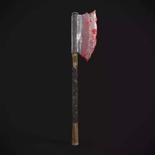 Diablo Style Two Handed Cleaver w 2 length  2 color Low-poly 3D model