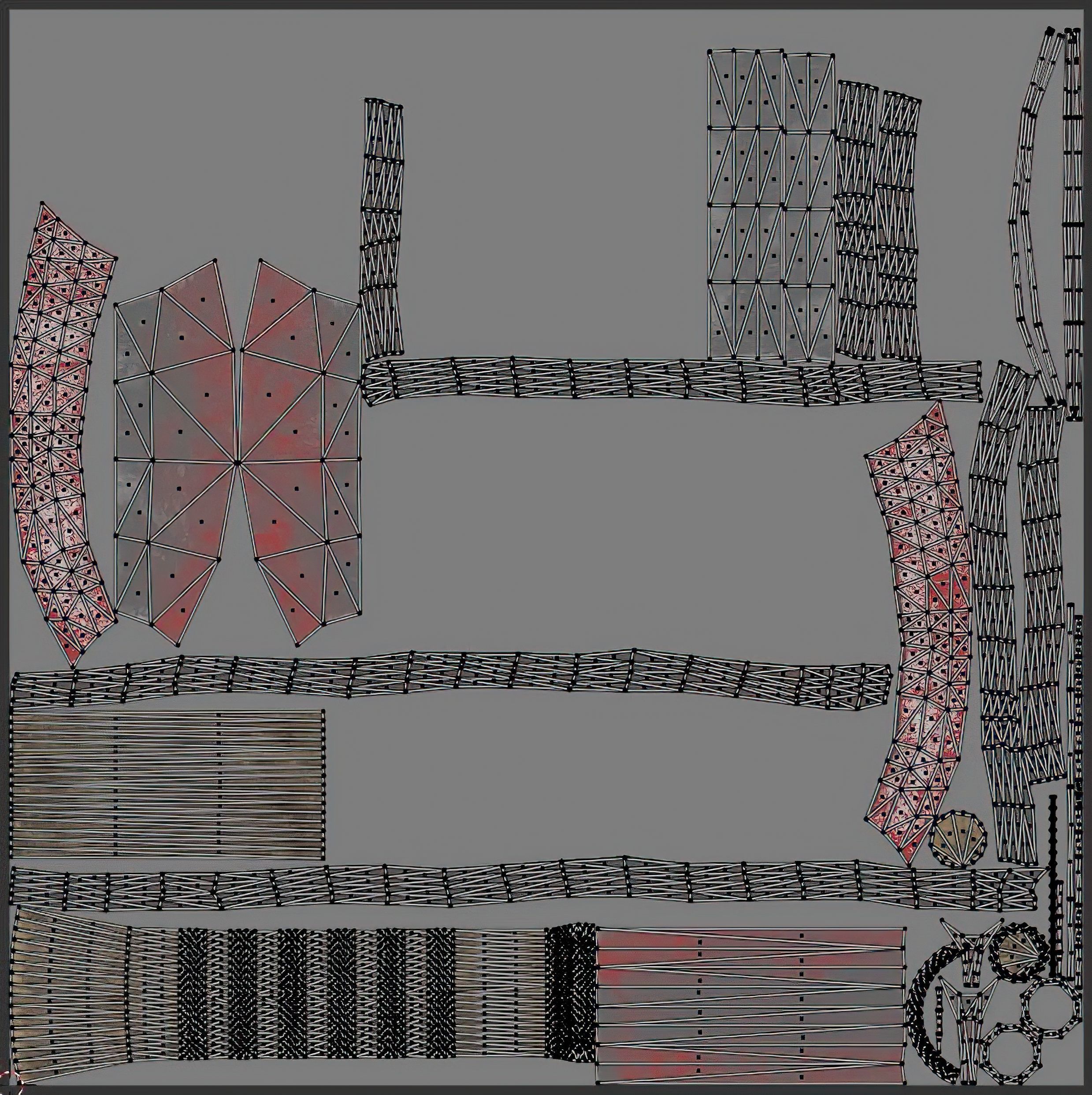 Diablo Style Two Handed Cleaver w 2 length 2 color Low-poly 3D model_13