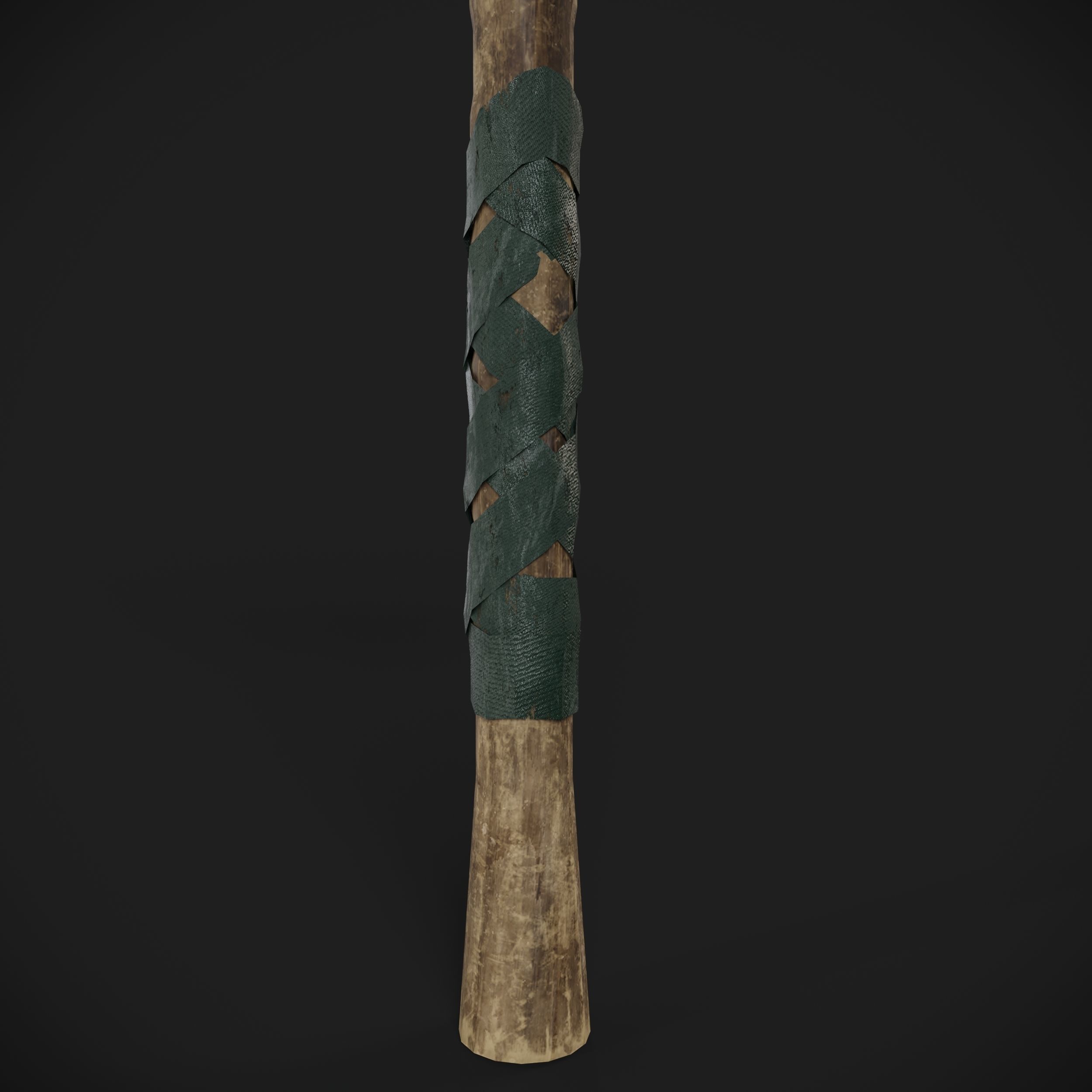 Diablo Style Two Handed Cleaver w 2 length 2 color Low-poly 3D model_12