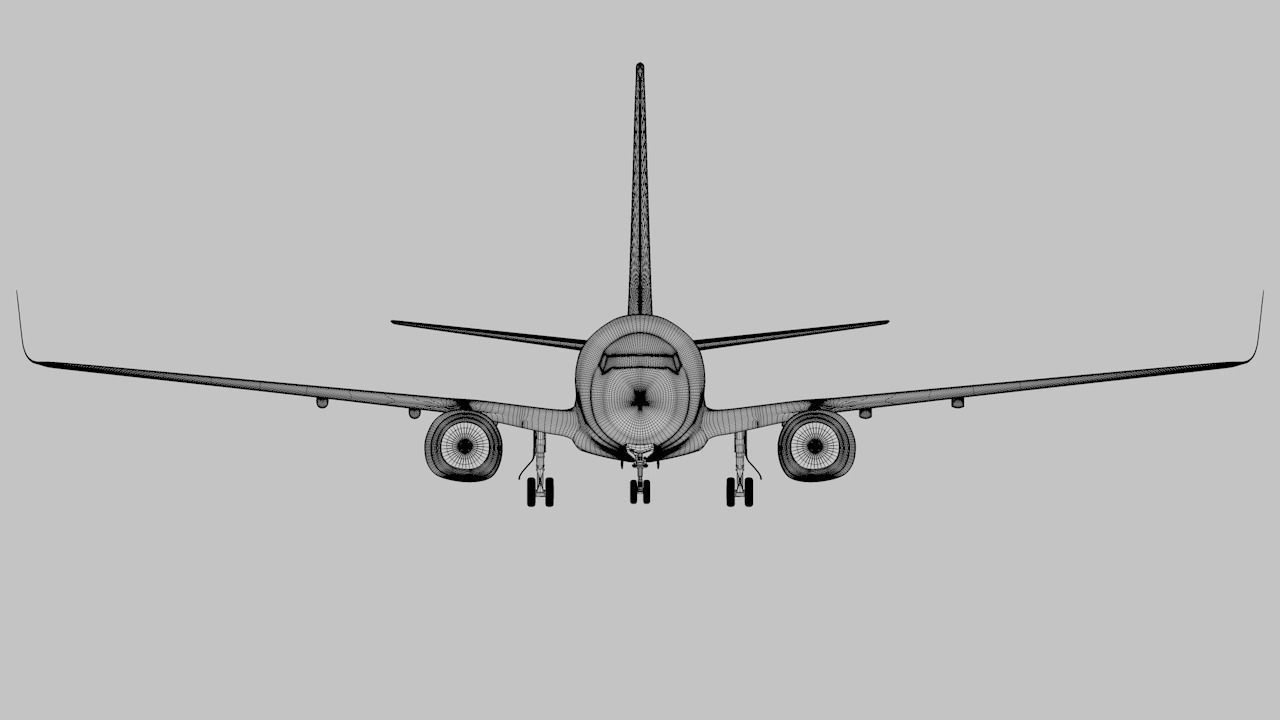 Boeing 737-800 Qatar Ariways Low-poly 3D model_26
