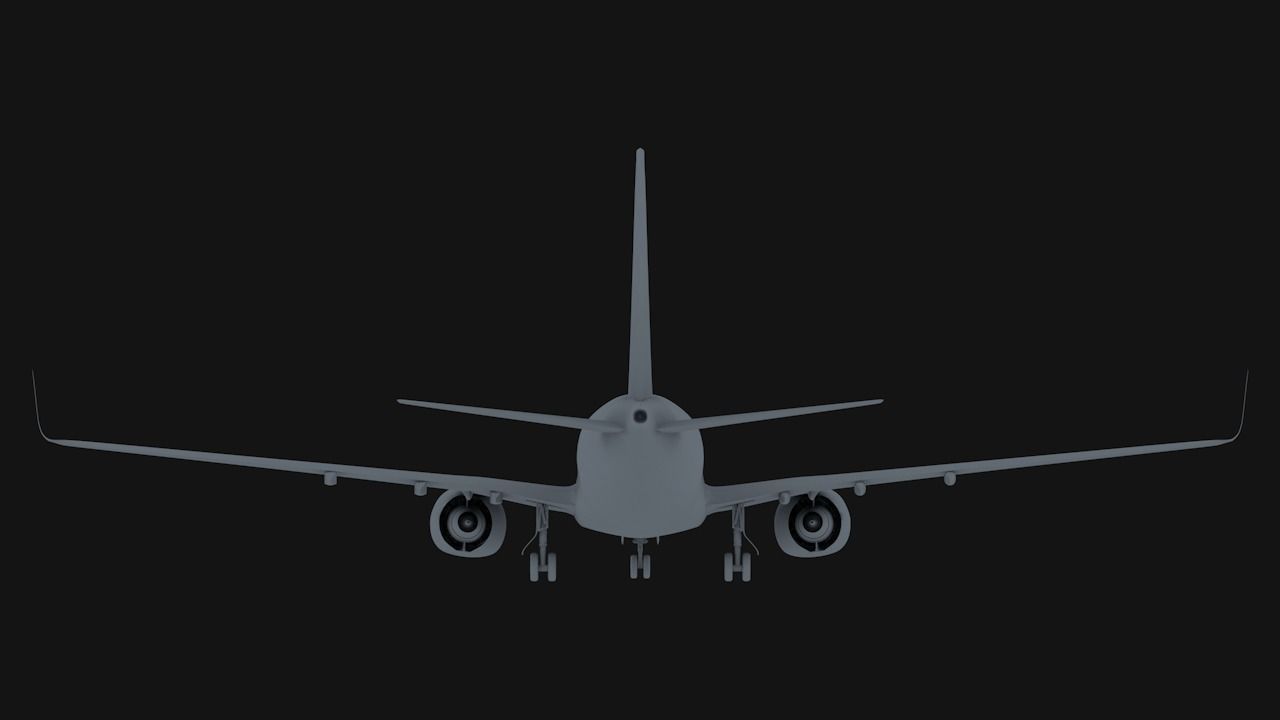 Boeing 737-800 Qatar Ariways Low-poly 3D model_12