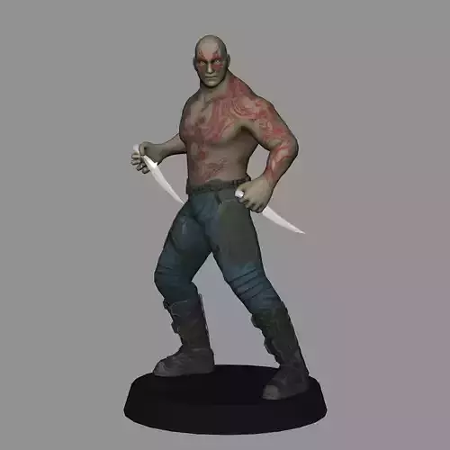 Drax Avengers Endgame LOW POLY
