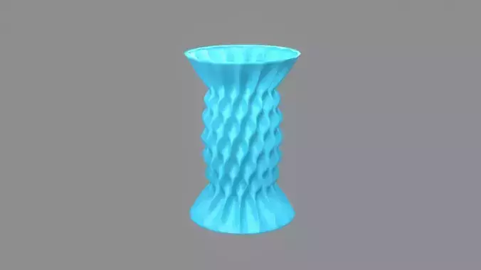 Vase porcelain blue