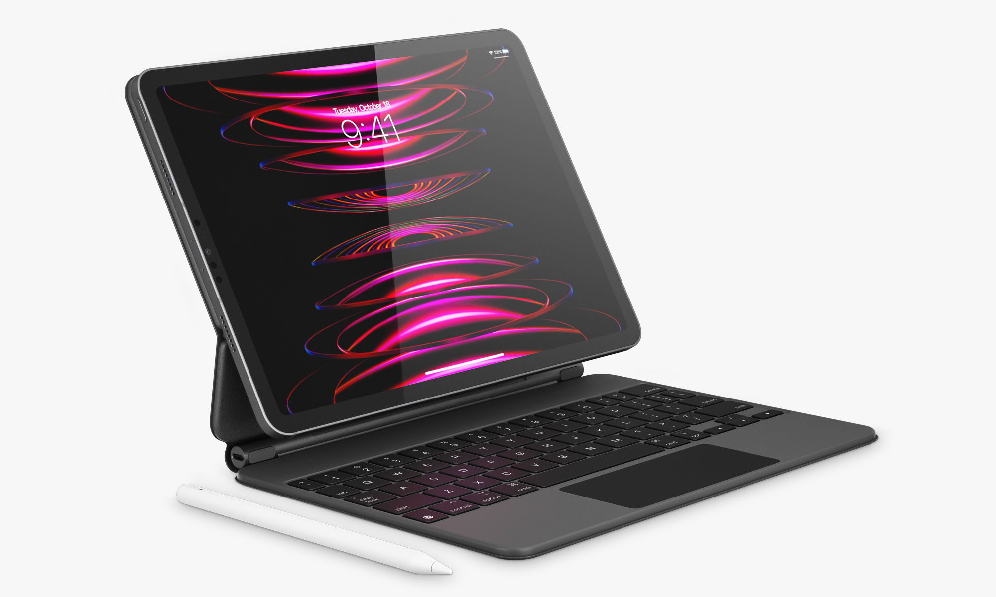 Apple iPad Pro 11-inch M2 and Magic Keyboard 3D model_2
