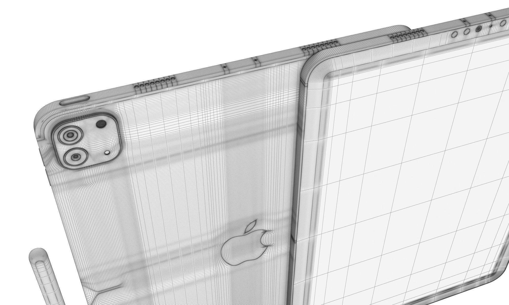 Apple iPad Pro 11-inch M2 and Magic Keyboard 3D model_31