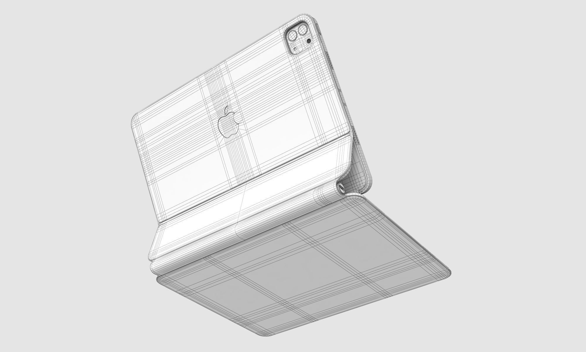 Apple iPad Pro 11-inch M2 and Magic Keyboard 3D model_15