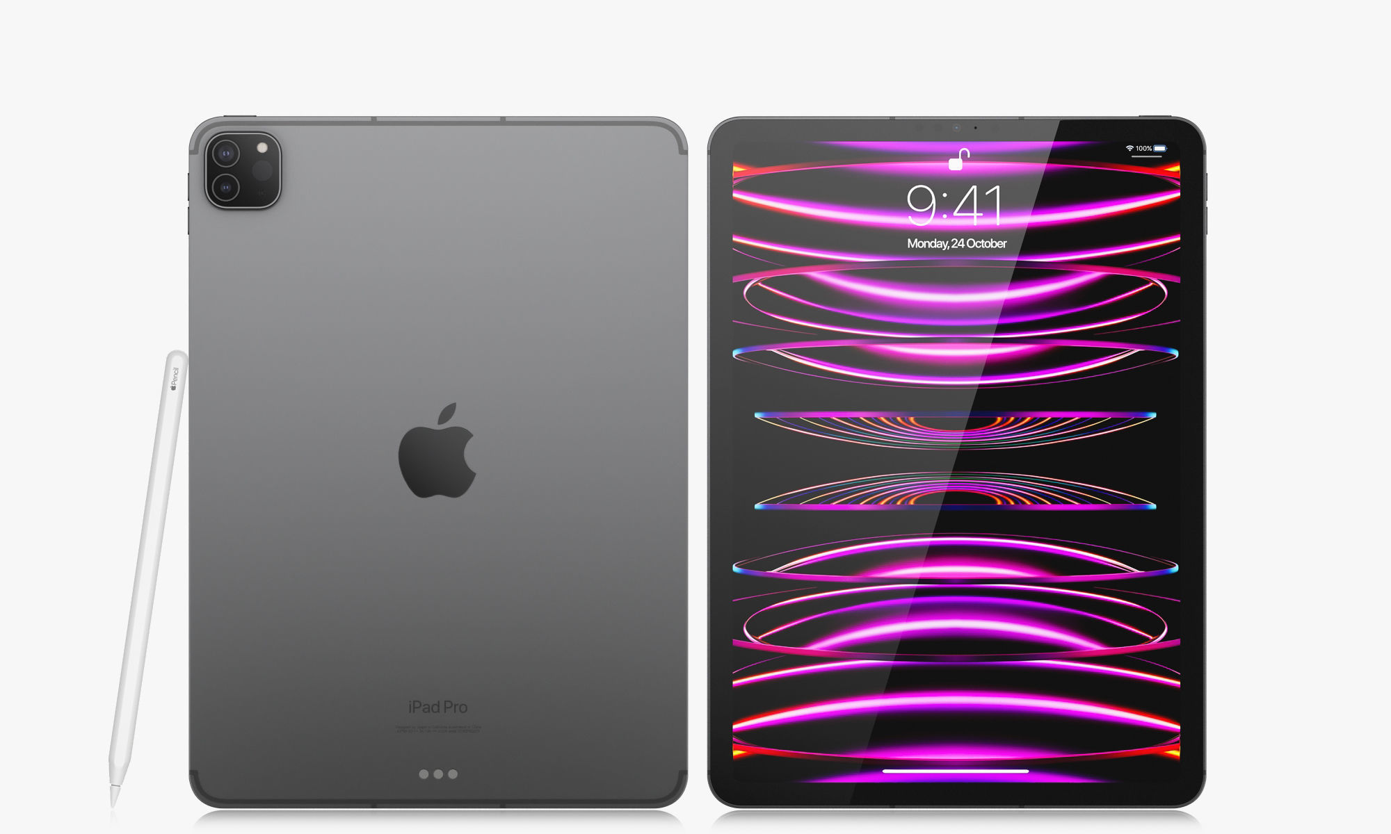 Apple iPad Pro 11-inch M2 and Magic Keyboard 3D model_21