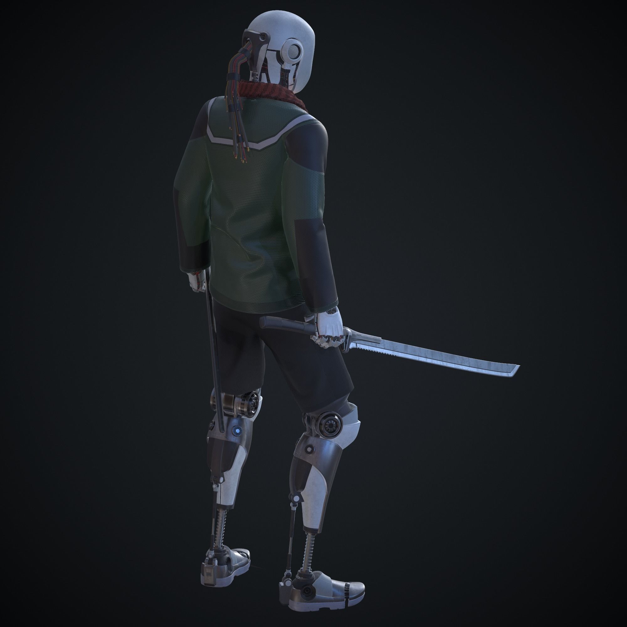 Sci-fi character - Robot 3D model_3