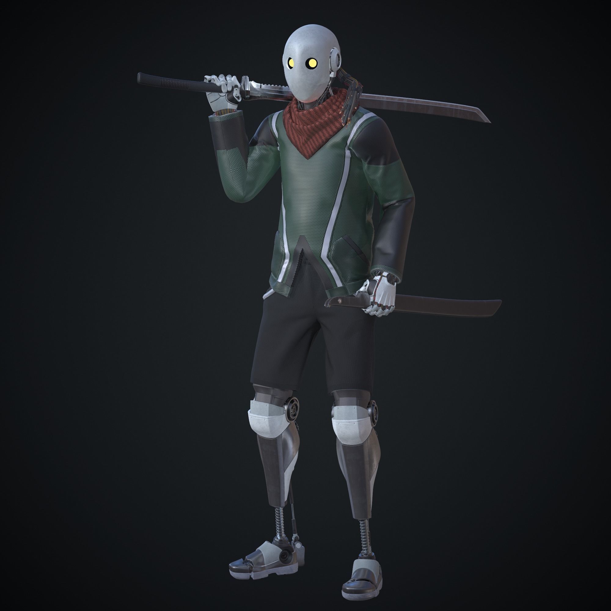 Sci-fi character - Robot 3D model_4