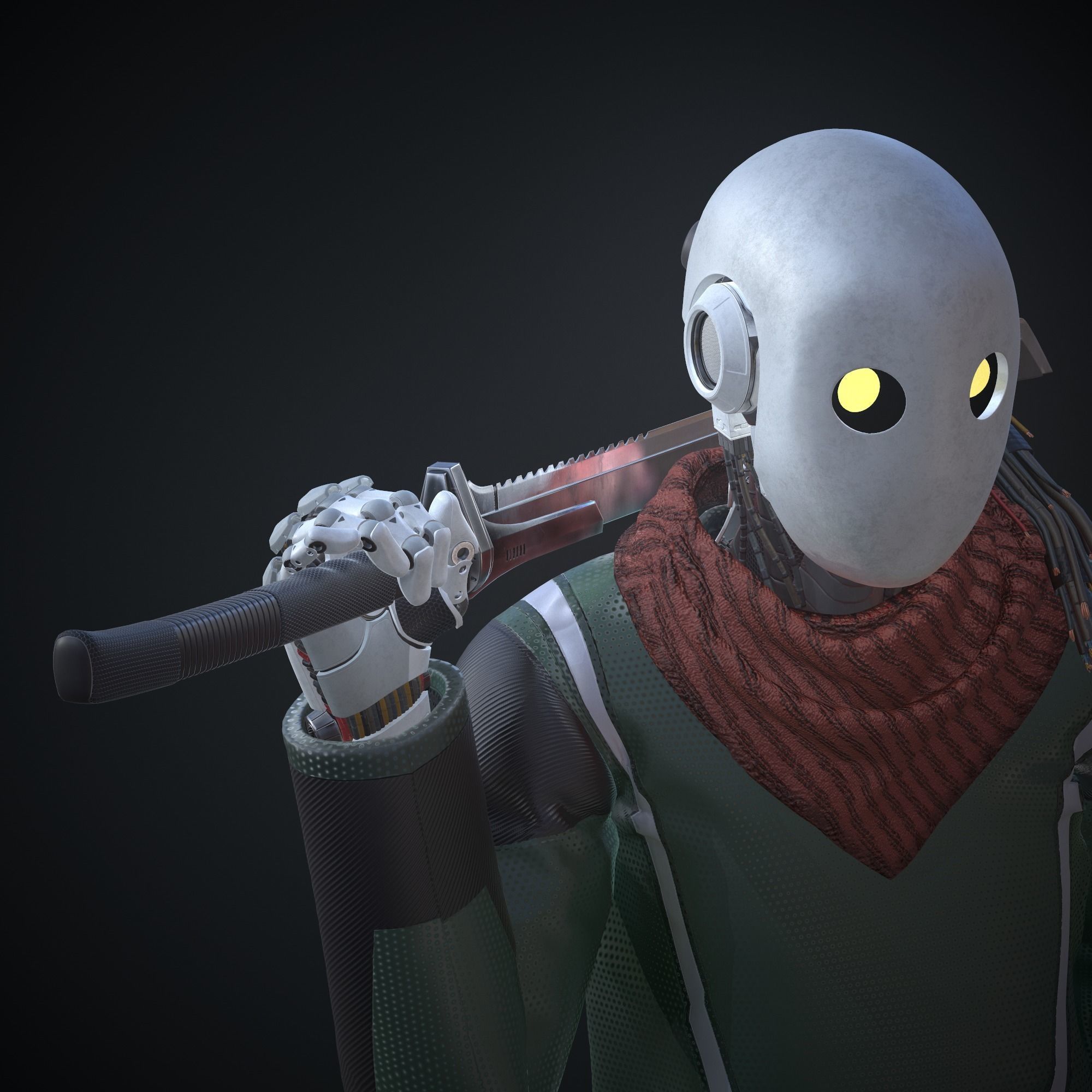 Sci-fi character - Robot 3D model_7
