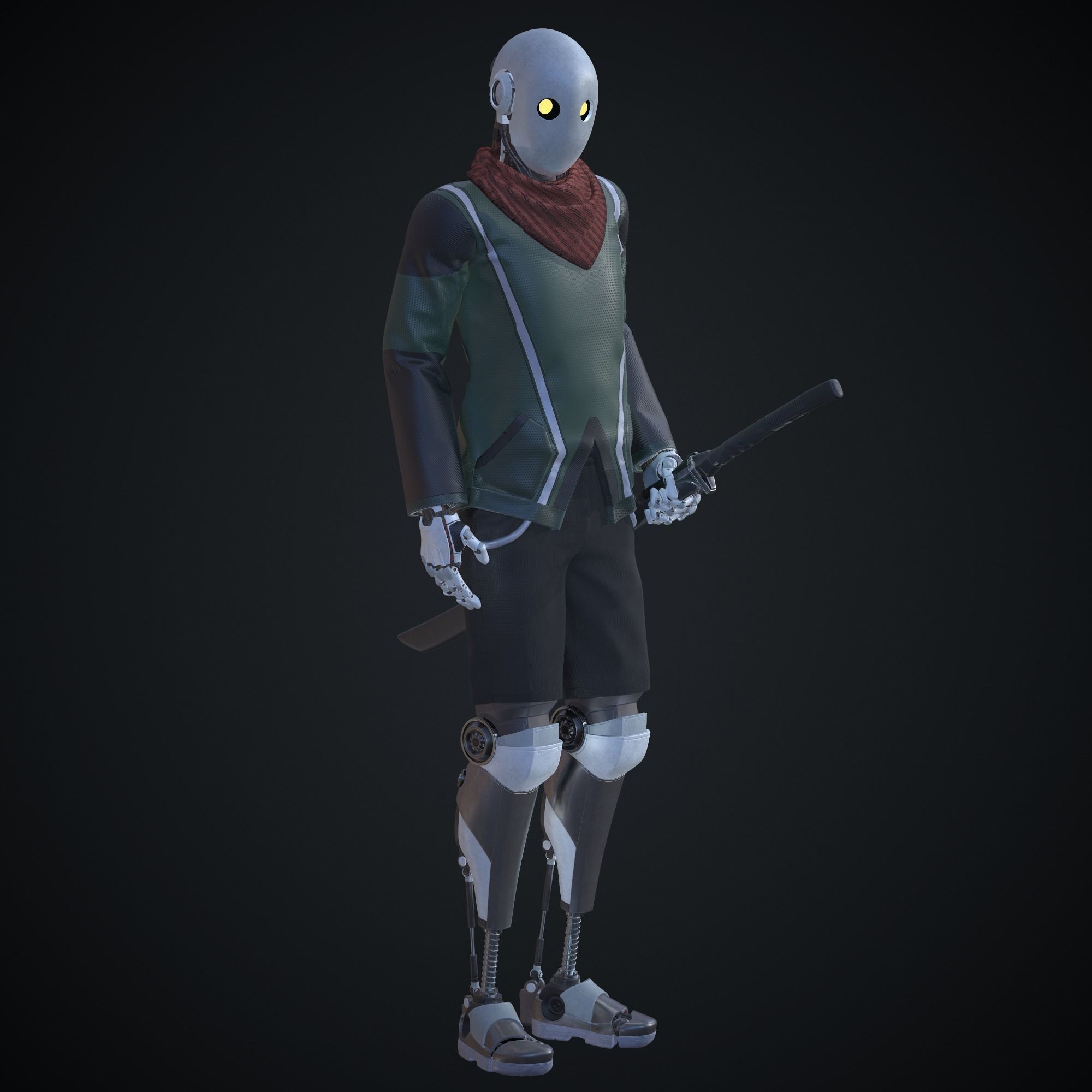Sci-fi character - Robot 3D model_8