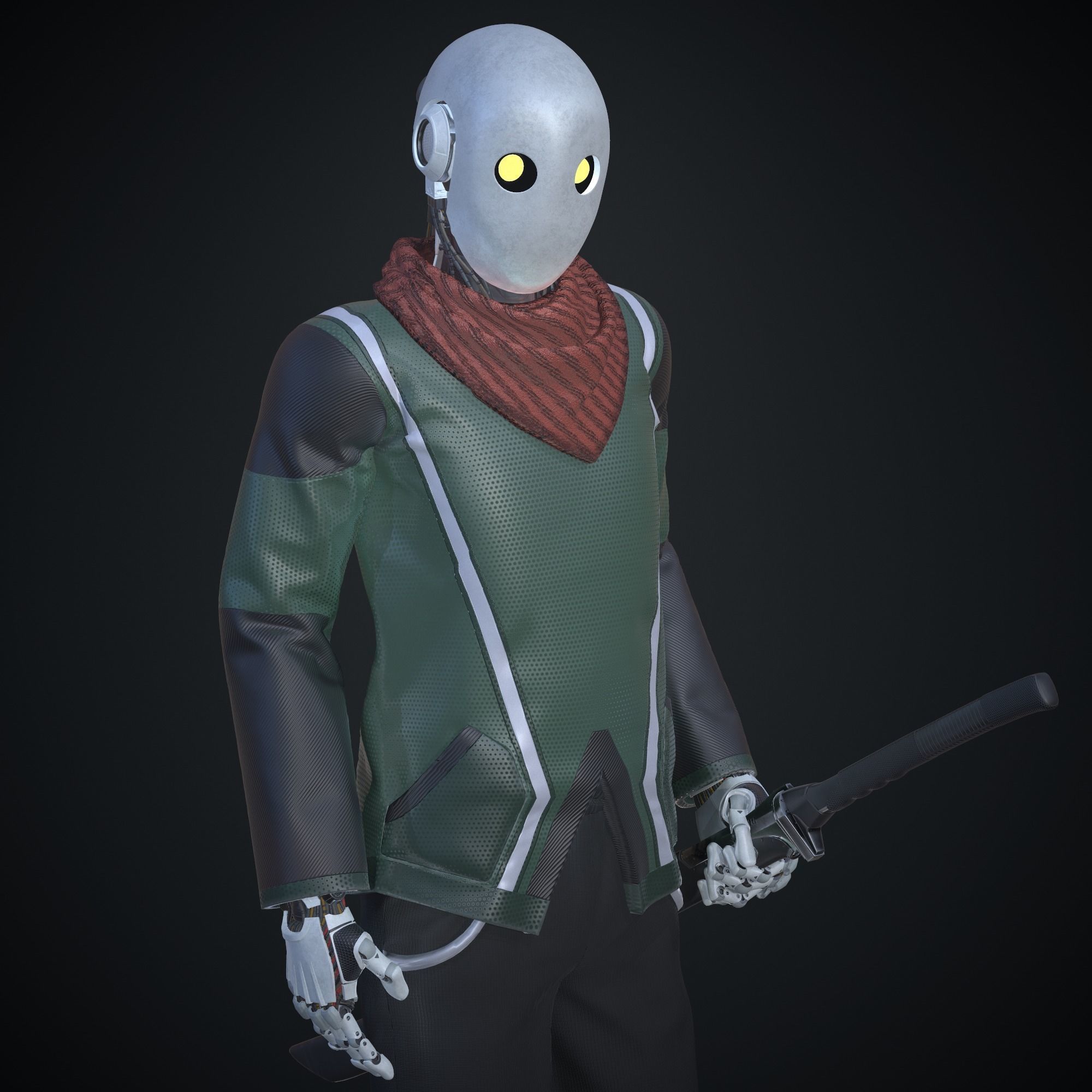 Sci-fi character - Robot 3D model_11