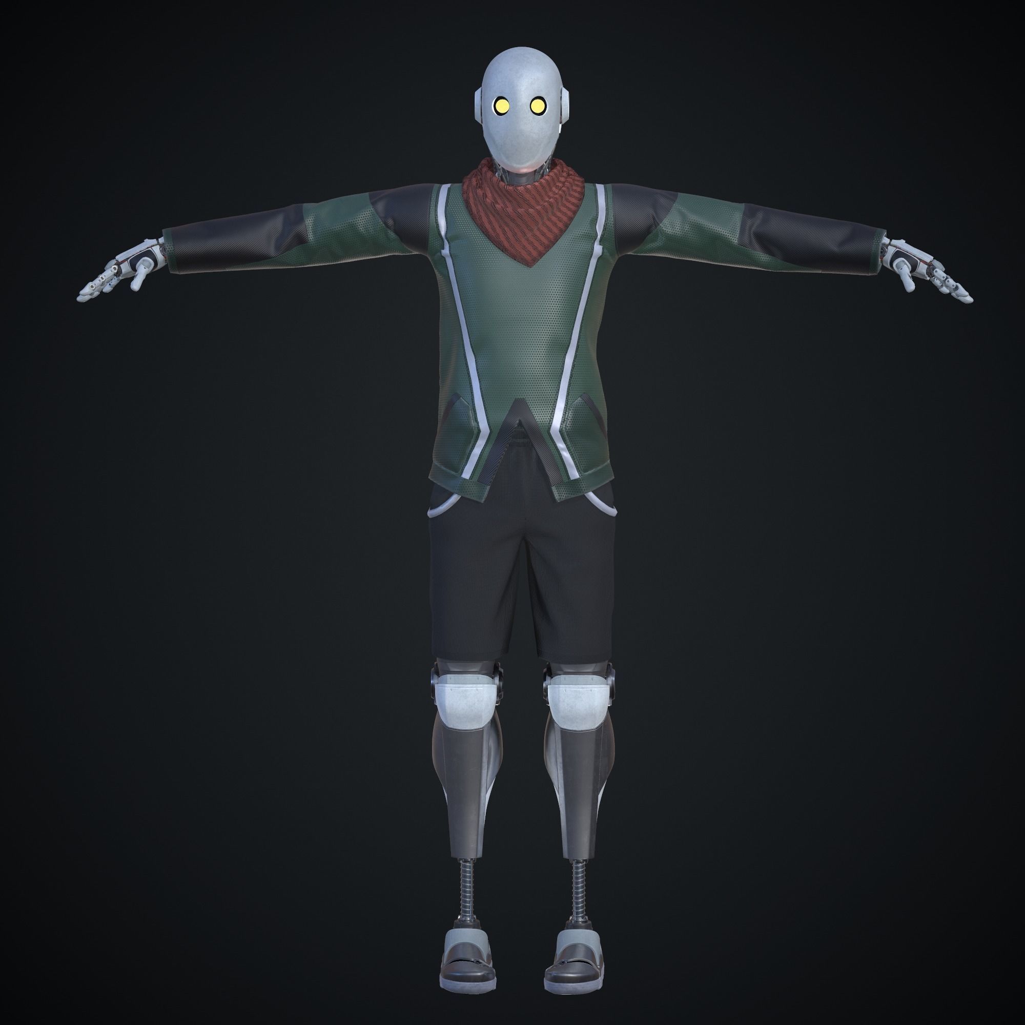Sci-fi character - Robot 3D model_16