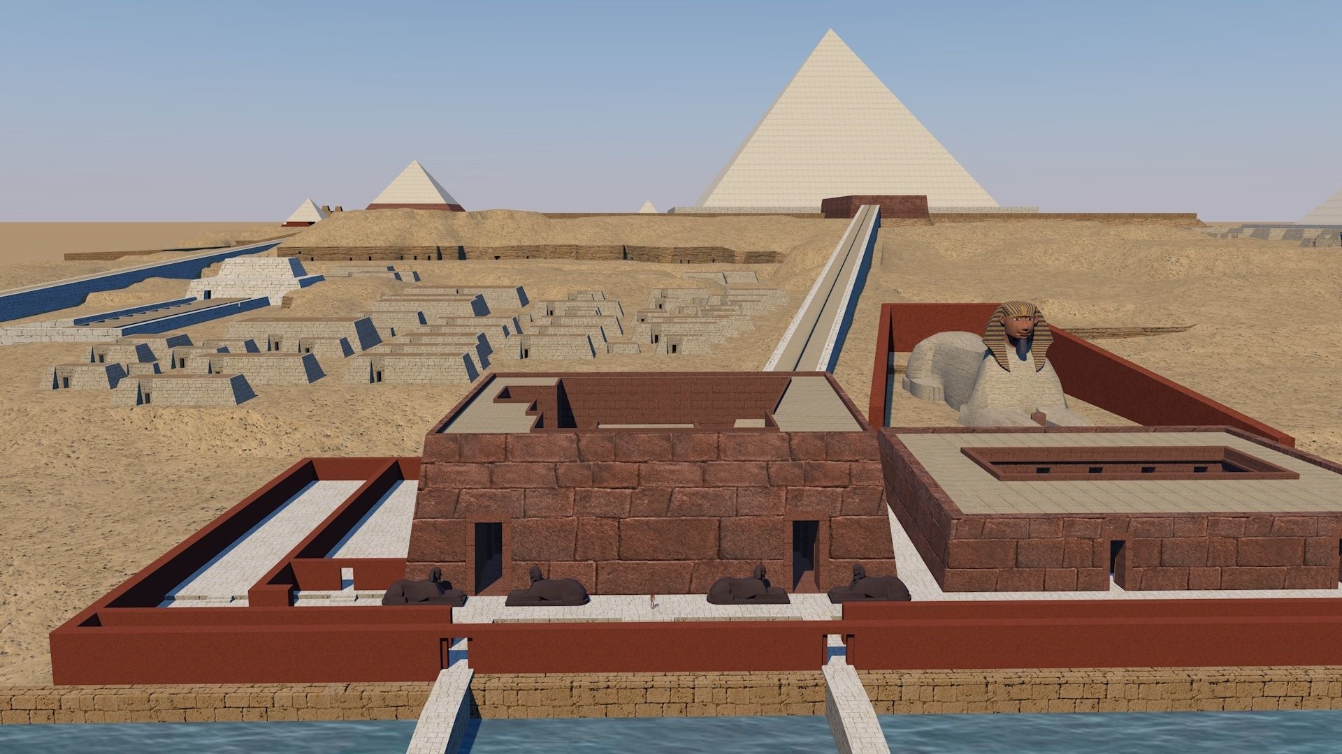 Giza Plateau true scale model 3D model | CGTrader