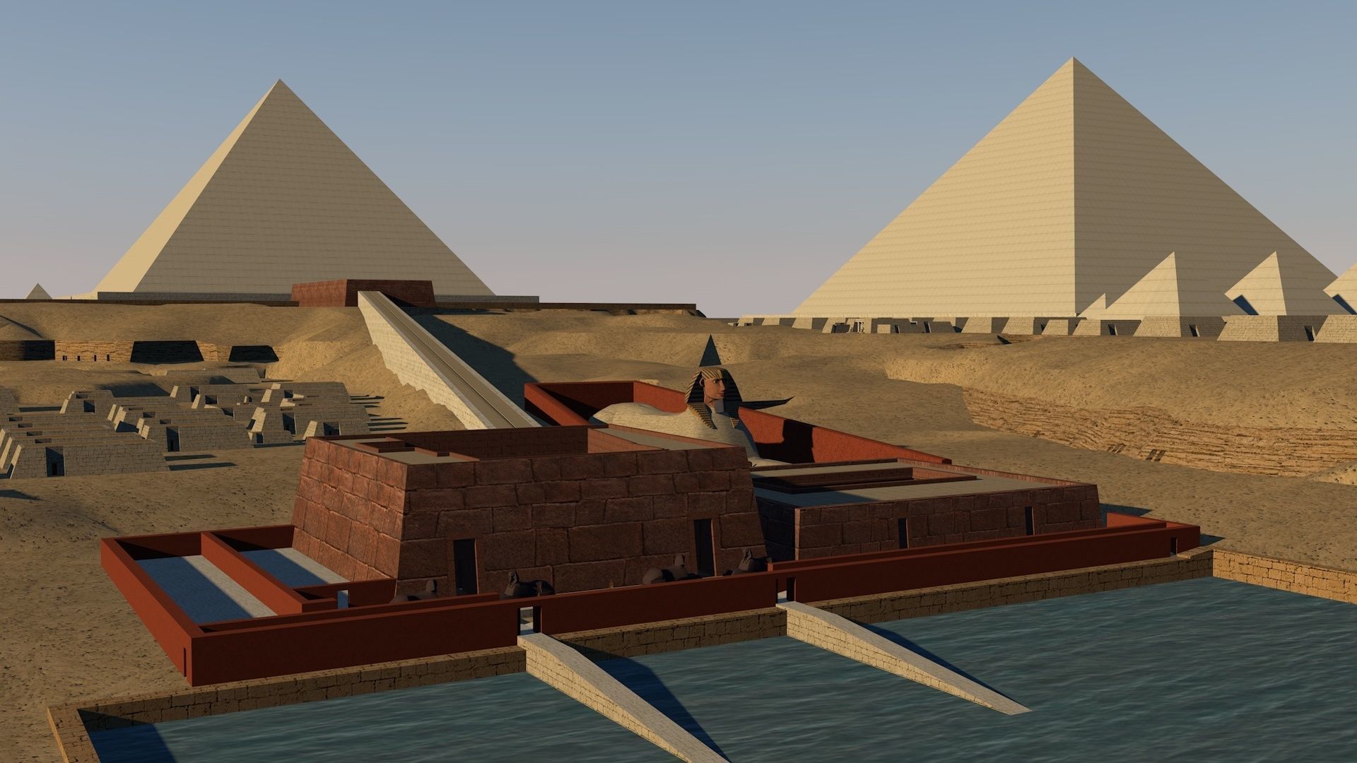 Giza Plateau true scale model 3D model | CGTrader