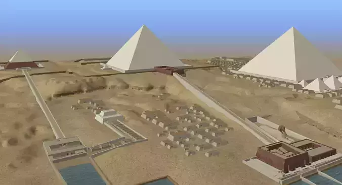 Giza Plateau true scale model 3D model