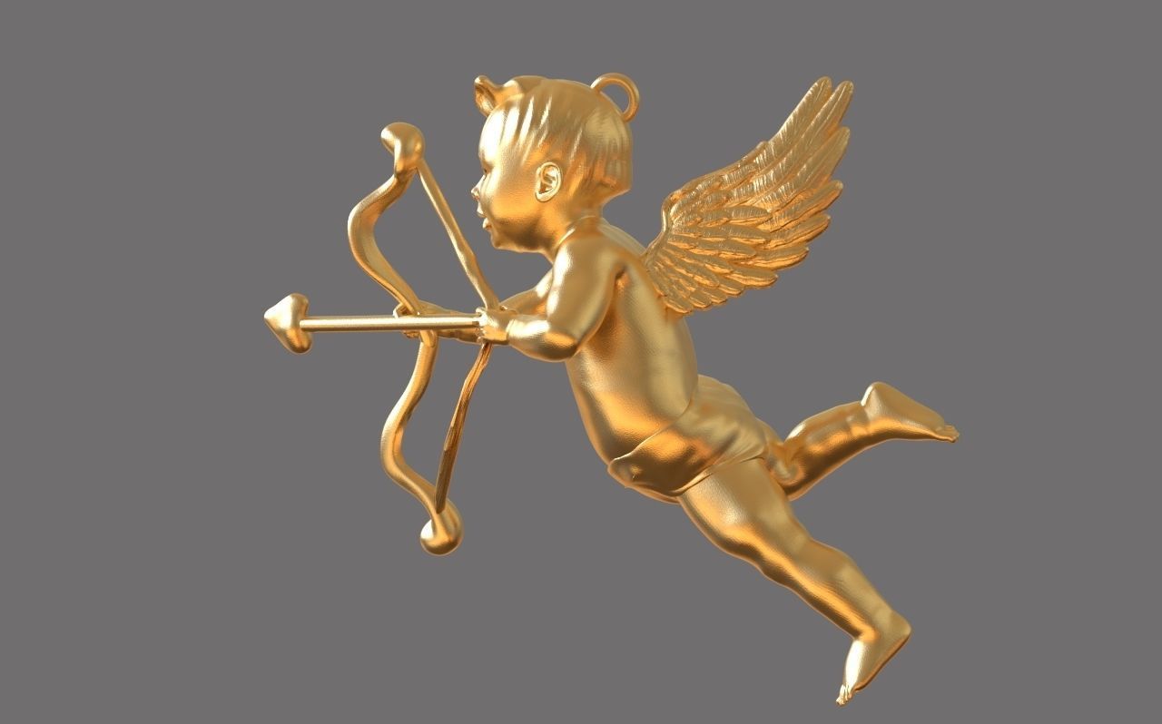 Cupid Pendant 3D print model_5