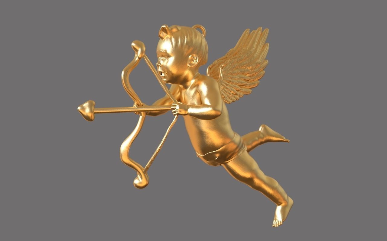 Cupid Pendant 3D print model_2