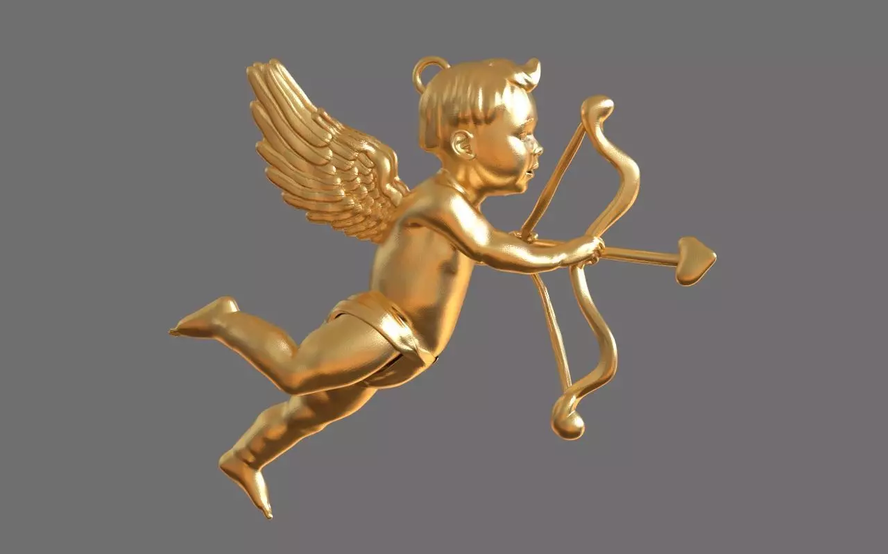Cupid Pendant 3D print model_0