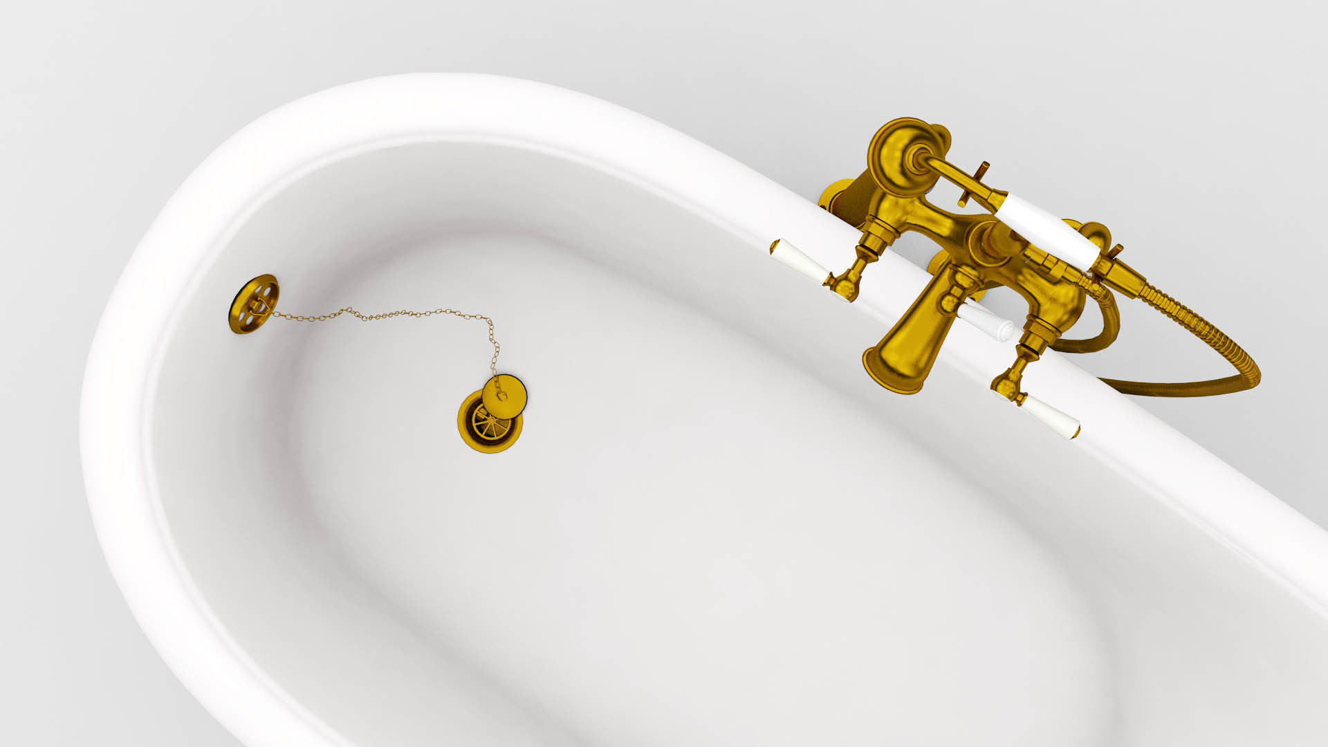 Classic Bathtub 3D model_6
